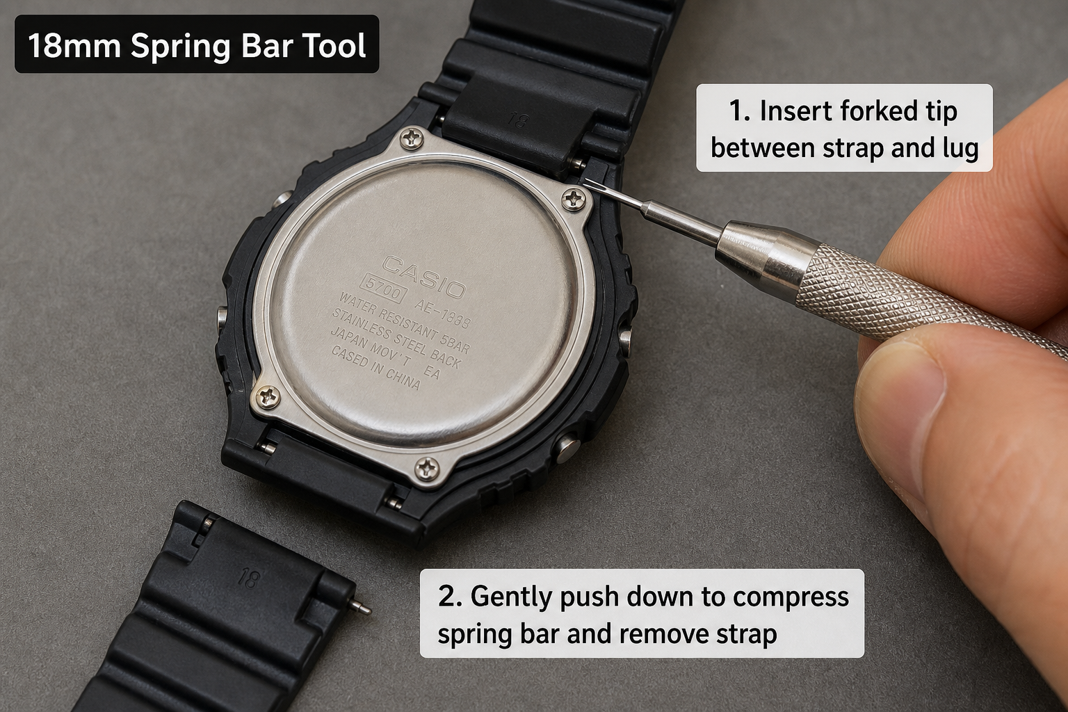 Spring bar 18 мм для смены ремешка Casio